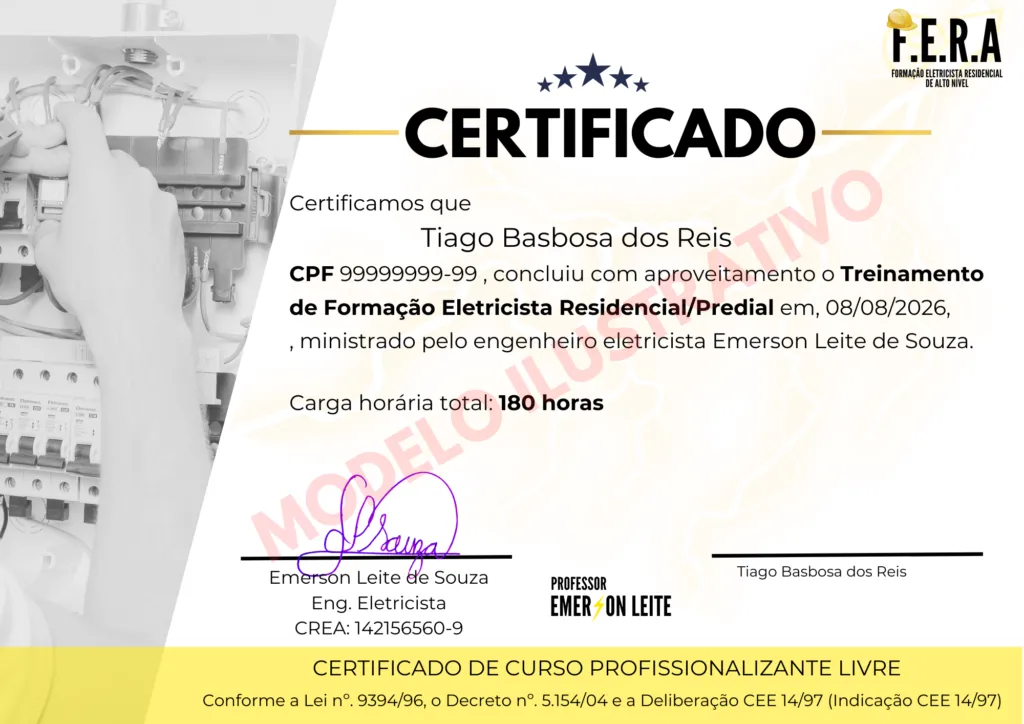 Frente do Certificado